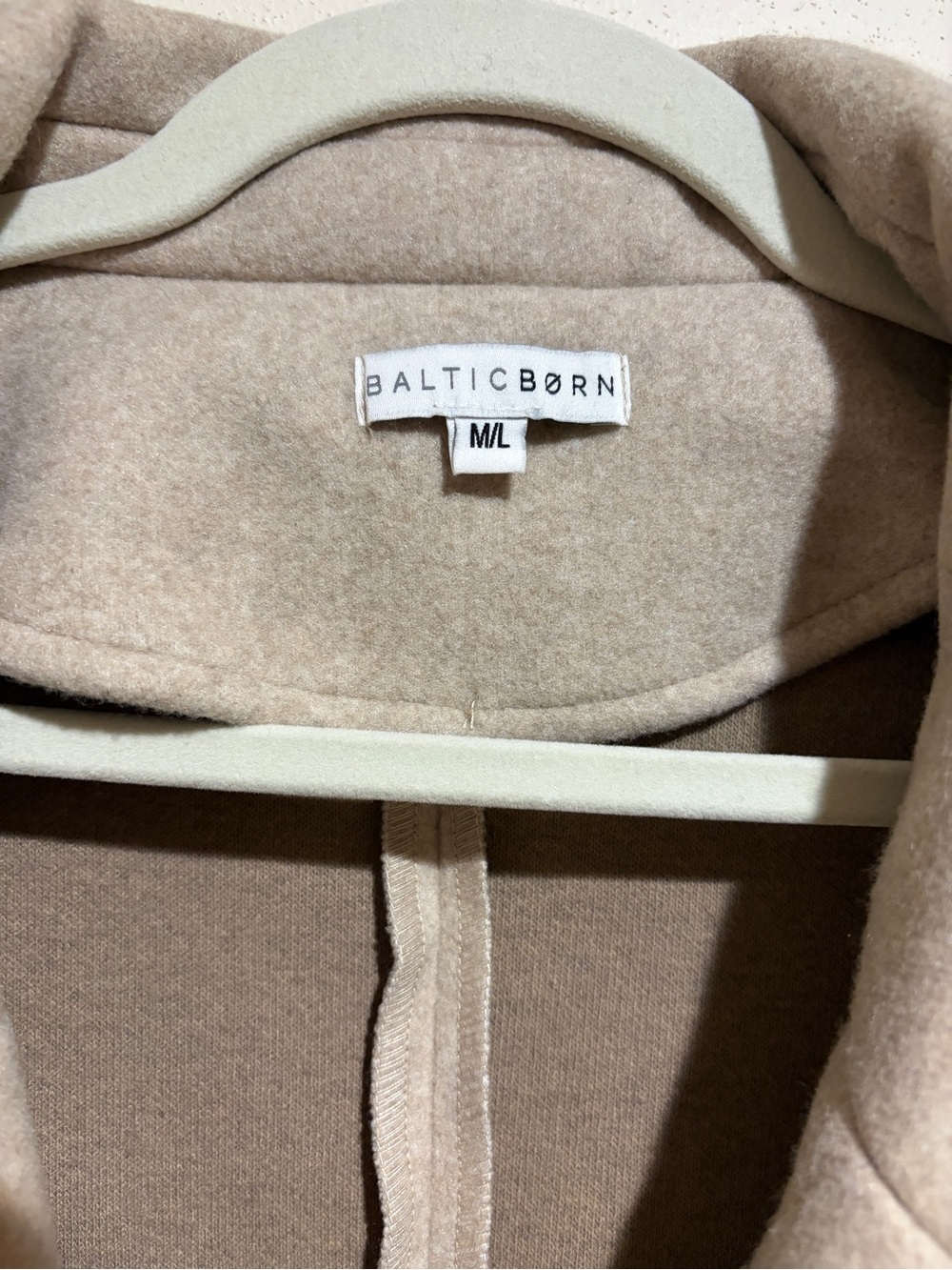 Baltic Born Anderson Double Breasted Long Coat Natural Size M/L - Picture 8 of 16
